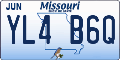 MO license plate YL4B6Q