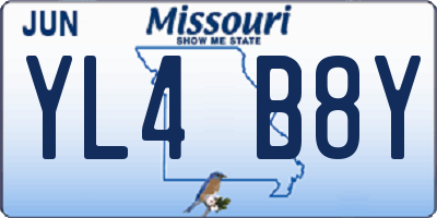 MO license plate YL4B8Y