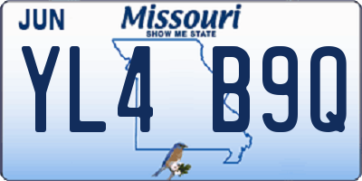 MO license plate YL4B9Q