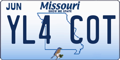 MO license plate YL4C0T