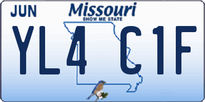MO license plate YL4C1F