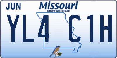 MO license plate YL4C1H