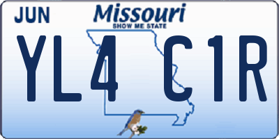 MO license plate YL4C1R