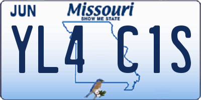 MO license plate YL4C1S