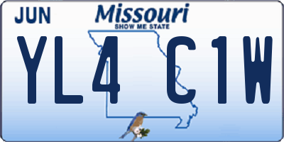 MO license plate YL4C1W