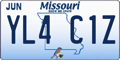 MO license plate YL4C1Z