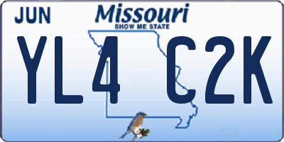 MO license plate YL4C2K
