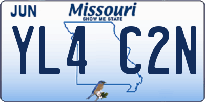 MO license plate YL4C2N
