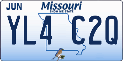 MO license plate YL4C2Q