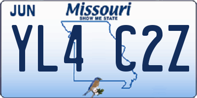 MO license plate YL4C2Z