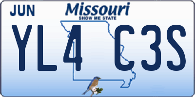 MO license plate YL4C3S