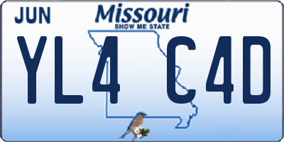 MO license plate YL4C4D