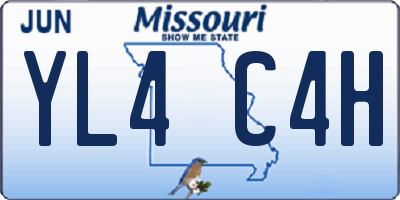 MO license plate YL4C4H