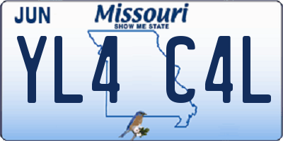 MO license plate YL4C4L