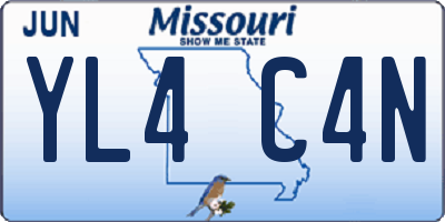 MO license plate YL4C4N