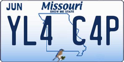 MO license plate YL4C4P