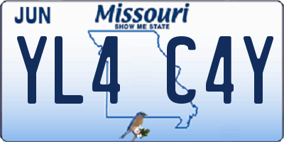 MO license plate YL4C4Y