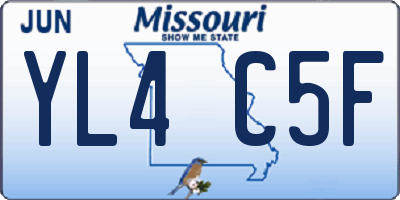 MO license plate YL4C5F