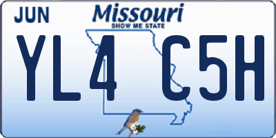 MO license plate YL4C5H