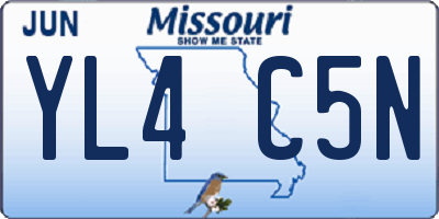 MO license plate YL4C5N