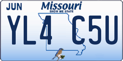 MO license plate YL4C5U