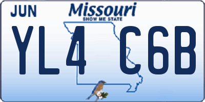 MO license plate YL4C6B