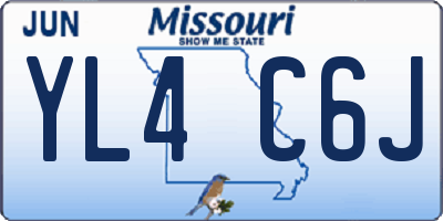 MO license plate YL4C6J