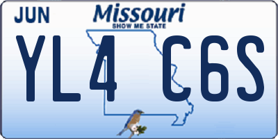 MO license plate YL4C6S