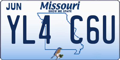 MO license plate YL4C6U