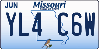 MO license plate YL4C6W