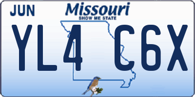 MO license plate YL4C6X