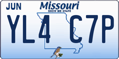 MO license plate YL4C7P