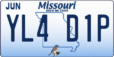 MO license plate YL4D1P