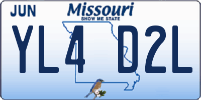 MO license plate YL4D2L