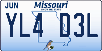 MO license plate YL4D3L