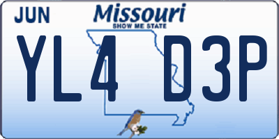 MO license plate YL4D3P