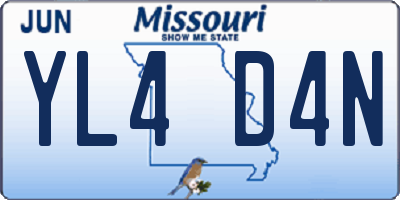 MO license plate YL4D4N