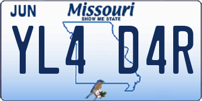MO license plate YL4D4R
