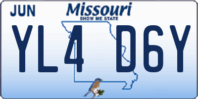 MO license plate YL4D6Y
