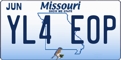 MO license plate YL4E0P