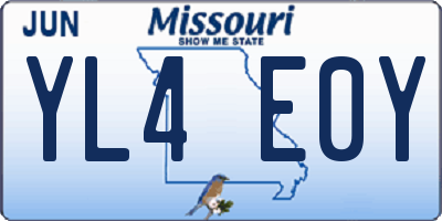 MO license plate YL4E0Y