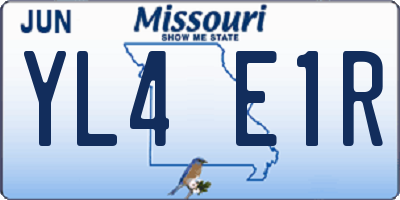 MO license plate YL4E1R