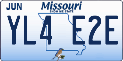 MO license plate YL4E2E