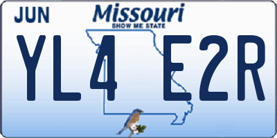 MO license plate YL4E2R