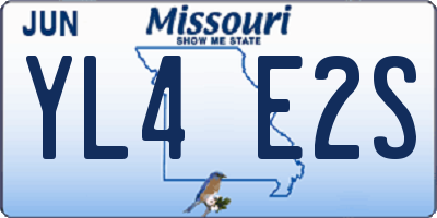 MO license plate YL4E2S