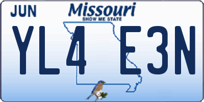 MO license plate YL4E3N