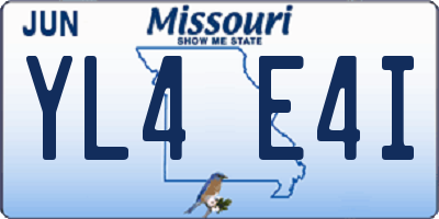 MO license plate YL4E4I