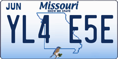 MO license plate YL4E5E