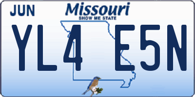 MO license plate YL4E5N