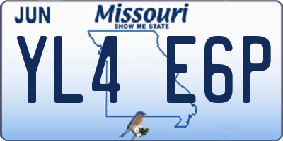 MO license plate YL4E6P